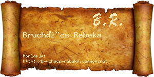 Bruchács Rebeka névjegykártya